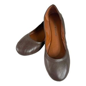 Lucky Brand Emmie Leather Flats Brown 7.5